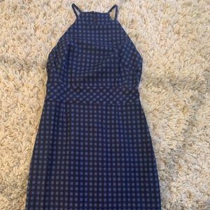 Banana Republic size 8 blue-checkered Work to Night out Halter dress